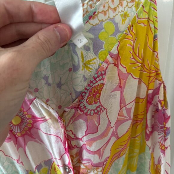 Zimmermann Whisper Spliced Floral Print Romper Size 2 - Picture 3 of 5